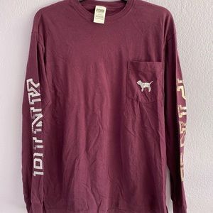 Victoria’s Secret Pink Maroon Long Sleeve